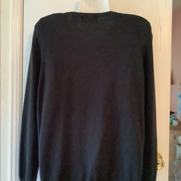 Holiday Cardigan Alfred Dunner zip red white&black beads holiday attire pretty - Picture 3 of 12